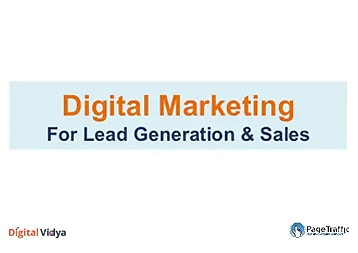 Digital Marketing for Lead Generation & Sales