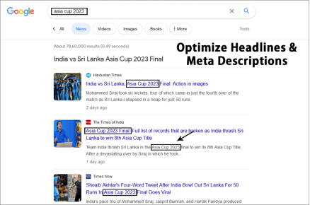 Optimize Headlines and Meta Descriptions
